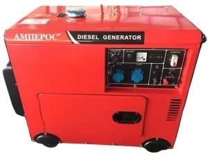 Дизельный генератор Амперос LDG8500CLE стартер в кожухе  фото